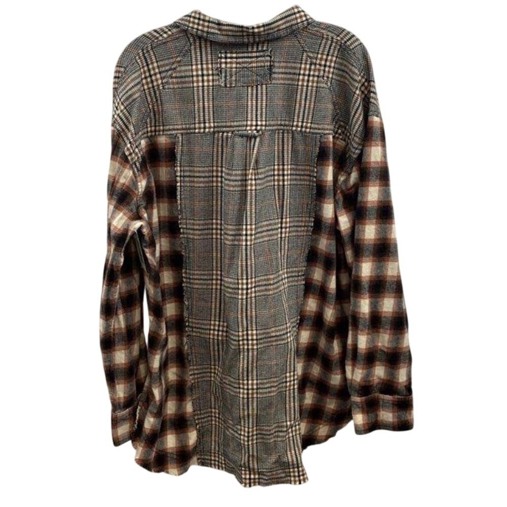 NWOT / Free People / Wildfire Plaid Top / sz L - Picture 4 of 6
